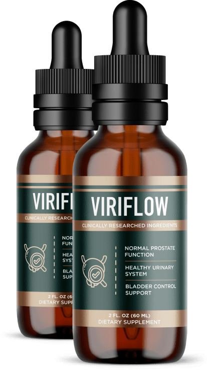 ViriFlow 2 bottles basic package for prostate support and healthy urinary flow supplement